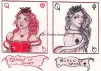 sister queens of heart and spade
